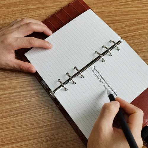 200 Sheets A6 Lined Paper for Filofax Personal Binder Planner, White 100gsm Ruled Pages, 6 Hole Punched, 3.75 x 6.75 Inch