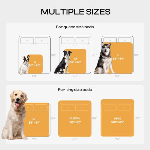 Luciphia Waterproof Pet Blankets Whith Paw Print for Couch Sofa Bed Cover, Liquid Pee Proof Soft Fluffy Dog Blanket Washable, Reversible Furniture Protection Puppy Cat, Bone, X-Large(57 x 65)