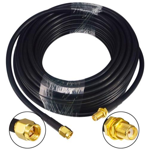 SMA Extension Cable 32.8ft 10m SMA Male to SMA Female RG58 Coaxial Cable 50 Ohm Low Loss, Two-Way Radio Pure Copper Cable for BaoFeng HT Kenwood Yaesu HF Radio Extending Device