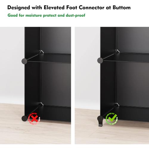 HOMIDEC Closet Organizers and Storage, 9 Cube Storage Organizer, Black
