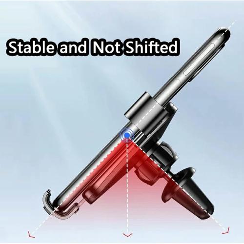 Car Phone Mount for Smart 451 453, 360° Rotation Phone Holder with Anti-Shake, One-Touch Release, One-Hand Operation, Widely Compatible with Smart 451 453phones,A Red