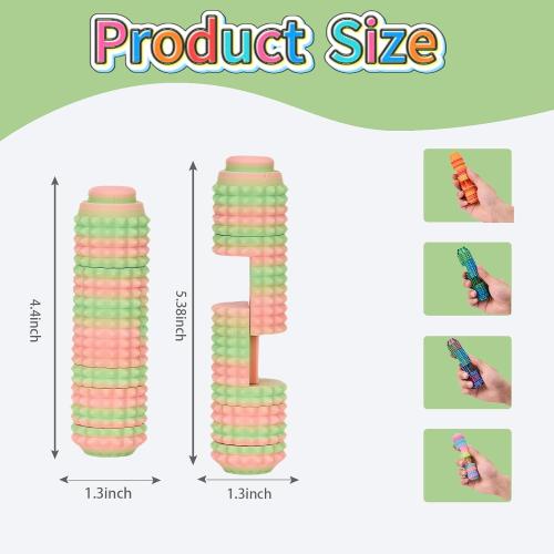 All-in-One Little Ouchies Fidget Toy for Adults, Spiky Pain Stim EDC Toy with Spinner, Button Clicker , Slider& Glow in The Dark for ADHD, Anxiety .