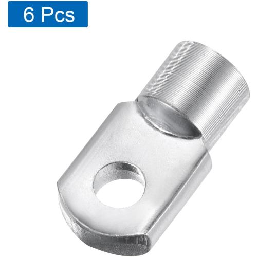 uxcell Gas Spring Strut M8 Joint Fitting Female Threaded Connectors Steel Silver Tone, 6Pcs
