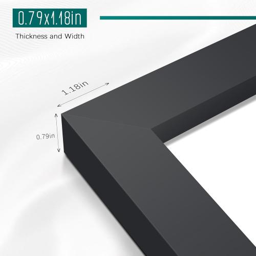 Picrit 24x30 Picture Frame 3 Pack, Black Poster Frame, Display Poster 18 x 24 with Mat or 24x30 without Mat for Horizontal or Vertical Wall Mounting