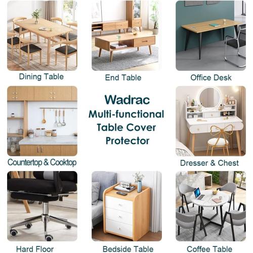 42 X 90 inch Large Clear Plastic Tablecloth Vinyl Rectangle Wood Furniture Wipeable Table Cloth Protector Thick Countertop Protective Cover PVC Desk Dining Glass Tabletop Protection Pad Easy Clean