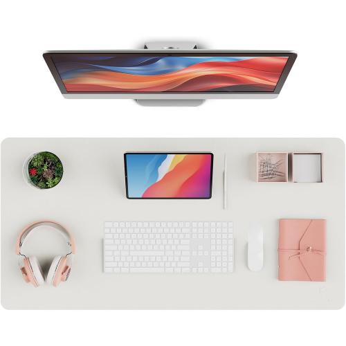 K KNODEL Large Desk Protector Mat and Pad for Office (White, 15.7x31.5)