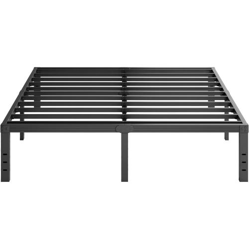 16 Inch High Metal King Bed Frame, Platform King Size Bed Frame No Box Spring Needed, Easy to Install, Noise Free, Sturdy
