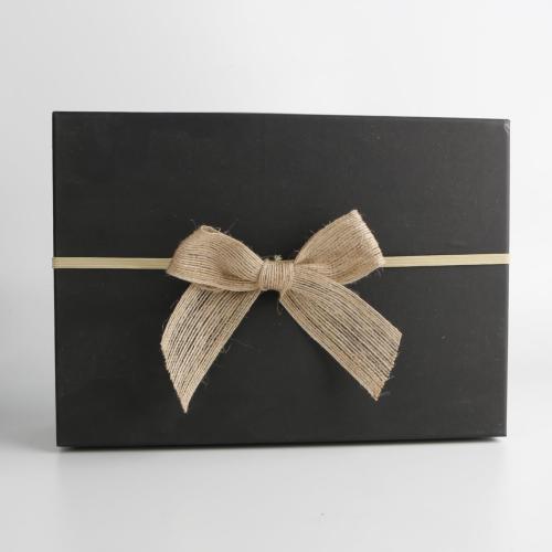 30pcs 14 Inch Stretch Elastic Loops with Pre-Tied Burlap Ribbon Bows for Gift Wrapping,Baby Showers, Weddings, Christmas Boxes (Linen, 14 Inch)