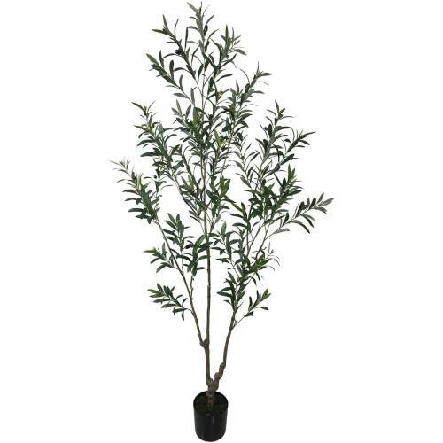 Artificial Olive Tree, 7 ft Tall, for Home Decor, Living Room, Dining Room, Bedroom, Office