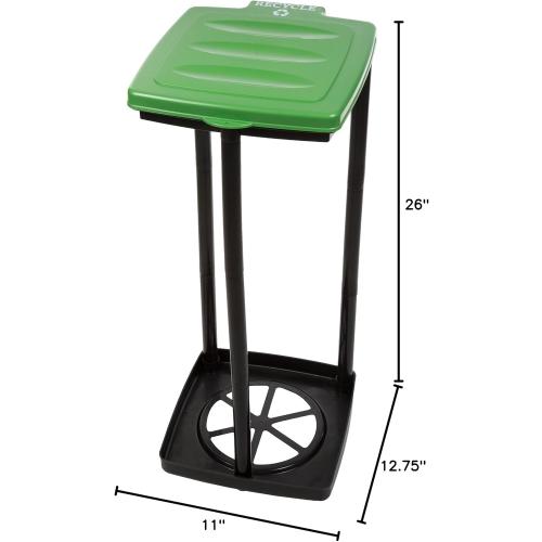 Portable Trash Bag Holder - Collapsible Trashcan for Garbage - Indoor/Outdoor Use - Ideal for Camping, Recycling, and More by Wakeman Outdoors (Green)