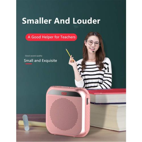 Portable Voice Amplifier with Wired Microphone Headset Rechargeable PA System Speaker Personal Microphone Speech Amplifier Power Amplifiers Loudspeaker for Teachers/Metting/Tour Guide (Black)