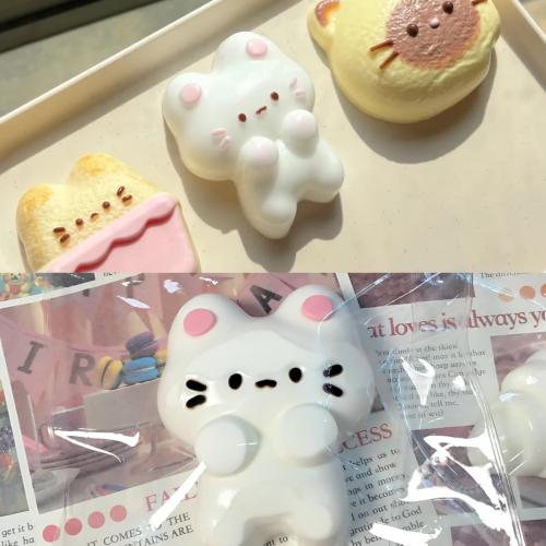 Power Cat Silicone Squishy Making Mold, DIY Craft Making Tool, Cute Animal Shape Mold for Taba Squishy Half Palm Size Soap Molds 1 Piece