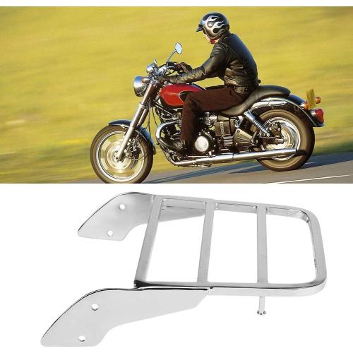 Rear Luggage Rack, Motorcycle Rear Sissy Bar Luggage Rack for Honda Shadow VT750 C2 1997-2003 (Chrome Silver)