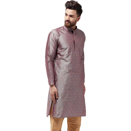 Sojanya Medium (Since 1958 Men'S Silk Blend Printed Only Long Kurta