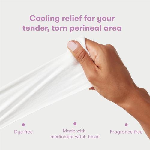 Perineal Medicated Witch Hazel Full-Length Cooling Pad Liners for Postpartum Care by Frida Mom | Speeds Healing and Reduces Swelling for Perineal Area | 24-Count