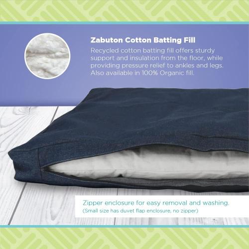 Bean Products Meditation Cushion - Zabuton Meditation Pillows for Sitting on Floor, Yoga Cushion, Cotton Yoga Pillow, Zen Kneeling Prayer Pad- Made in USA - Premium 32x26x3, Natural
