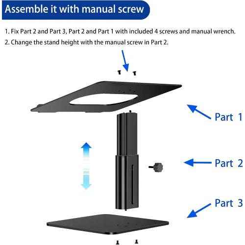 New, open for inspection BESIGN LSX6N Laptop Stand, Ergonomic Adjustable Notebook Riser Holder, Computer Stand Compatible with Air, Pro, Dell, HP, Lenovo More 10-15.6 Laptops, Black