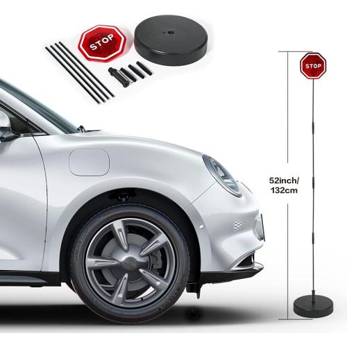 LED Light Parking Stop Sign,Smart Parking LED Garage Flashing Warning Stop Sign, Parking Assist LED Stop Sign Parking Assistant with Flashing Signal for Garage