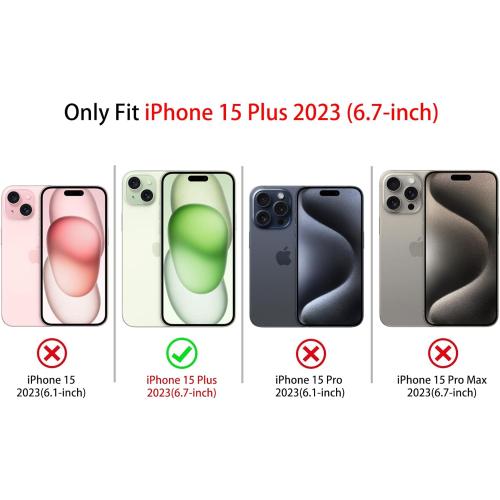 Lovmooful Compatible for iPhone 15 Plus Case Cute Cool Cherry Black Design for Girls Women Soft TPU Shockproof Protective Girly for iPhone 15 Plus-Cherry