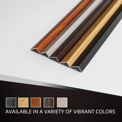 OUZUGIE 2-Pack , WPC Slat Wall Panel Trim,Corner Guard for Low Grille (Oak)