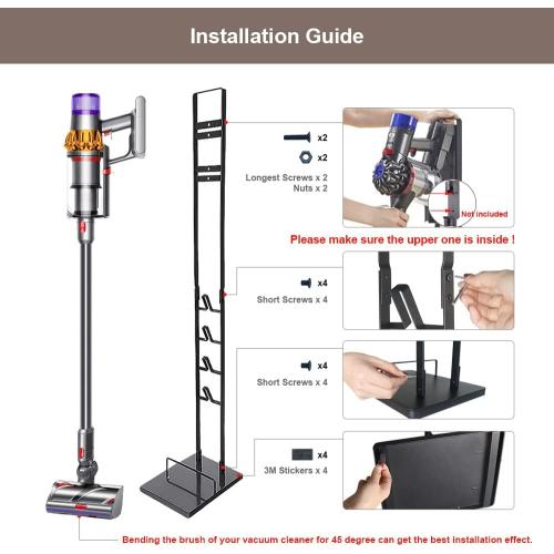 Foho Vacuum Stand for Dyson V11 V10 V8 V7 V6,Stable Metal Storage Bracket Stand Holder for Dyson Handheld DC30 DC31 DC34 DC35 DC58 DC59 DC62 Cordless Vacuum Cleaners & Accessories & Attachments