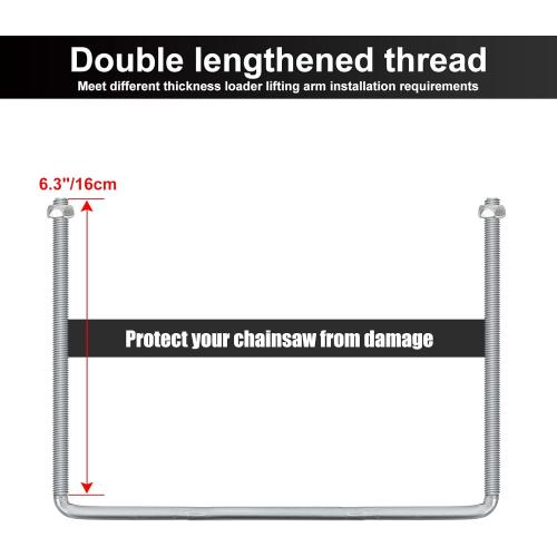 Chainsaw Carrier Kit for Tractors, Heavy Duty Iron, Universal Chainsaw Holder Compatible with ATVs, UTVs, Trucks, Utility Vehicles, 20 Chainsaw Scabbard, Black