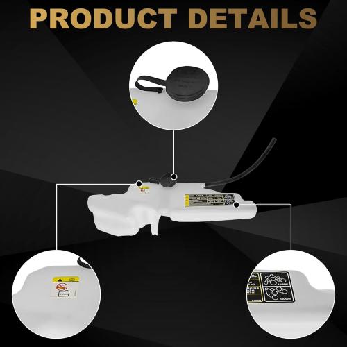 Partsflow Engine Coolant Reservoir Expansion Tank W/Cap For 2006-2010 Ford Explorer For 2006-2010 Ford Explorer Sport Trac For 2006-2010 Mercury Mountaineer 603-055