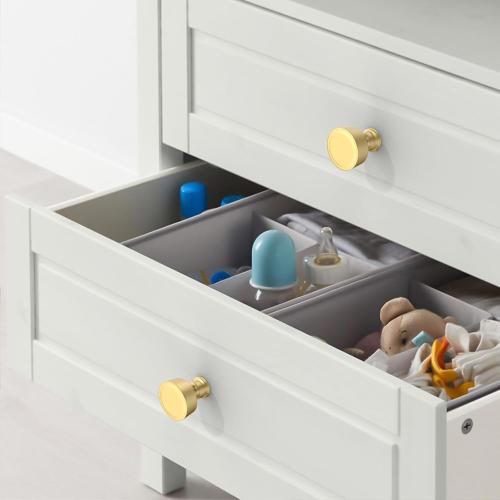 Amerdeco 10 Pack Brushed Gold Cabinet Knobs Single Hole Cabinet Pulls Diameter Round Drawer Knobs and Pulls for Bathroom Cabinets ZH0075