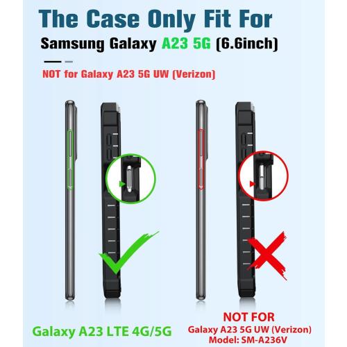 FNTCASE for Samsung Galaxy A23 5G Case with Built-in Screen Protector
