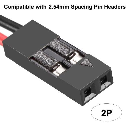 uxcell Female to Female 2P Jumper Wire 2.54mm Pitch 31cm 10pcs