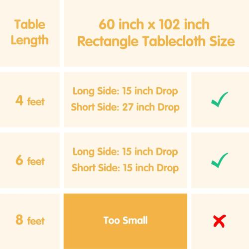 BRILLMAX 8 Pack Beige Tablecloths 60 x 102 Inch for 6ft Rectangle Tables - 150 GSM Polyester Fabric, 15 Standard Drop, Water, Stain & Wrinkle Resistant Cloth Cover for Wedding Banquet Dining Buffet