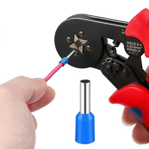 Ferrule Crimp Tool Kit, Wire Ferrule Crimper AWG 23-7 (0.25-10 mm²) with 1200PCS Ferrule Connectors Wire Ends Terminals