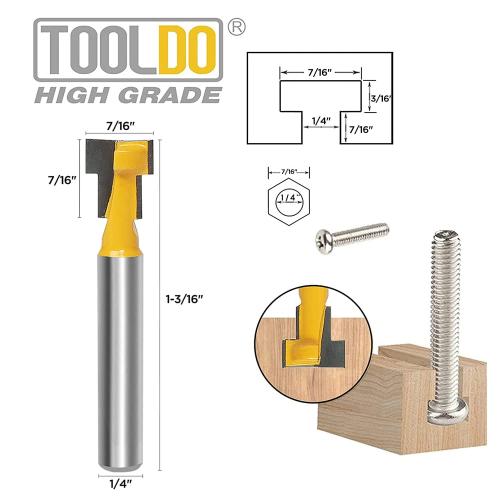 2PACK ..  Keyhole Router Bit Set- 1/4 Inch Shank Router bits,5 pcs Router Bit Set 5/16&3/8 & 1/2 &5/8 &7/16 Inch Blade Diameter