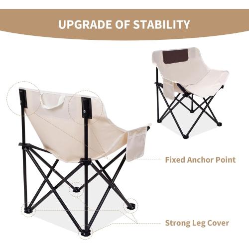 Portable Folding Chair for Sauna, Fast Folding Chair with Carry Bag and Side Pocket Chairs for Adults, Carry Chair for Camping, Tailgates, Beach, and Sports