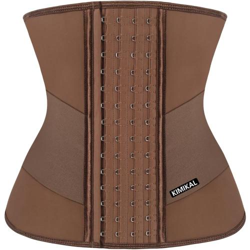 Size M KIMIKAL Women Waist Trainer Corset Belt: Under Clothes Sport Tummy Control Long Torso Shapewear