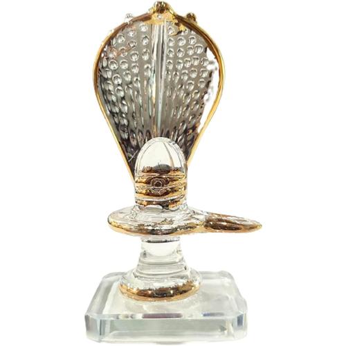 Glass Shiva Lingam Shiv Ling Idol Murti for Daily Pooja Purpose, and Home Decor.
