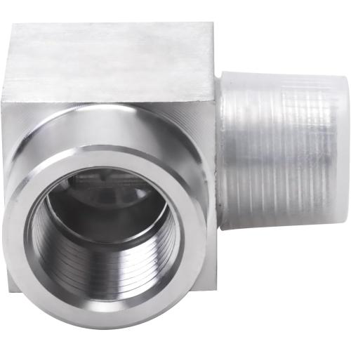 90 Degree Street Elbow - 3/8 NPT Male to 3/8 NPT Female Stainless Steel 304 Heavy Duty Forged Square Barstock Street Elbow Adapter Pipe Fitting (pack of 2)