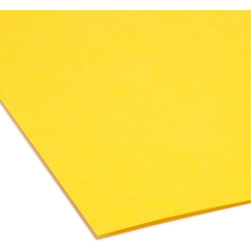 Set of 100 Color yellow Smead File Folder, Reinforced 1/3-Cut Tab, Letter Size, Yellow, 100 per Box (12934)