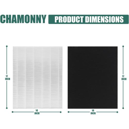 D480 True HEPA Replacement Filter D4, Compatible with WIN-IX D480 Air Purifier, Compare to WIN-IX D4 Filter, Item Number 1712-0100-00, 2 H13 True HEPA Filters   8 Activated Carbon Pre-Filters