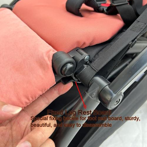 Stroller Leg Rest Compatible with Babyzen YOYO - Foldable Stroller Without Disassembly - Extend 6.2 inch Easy to Attach & Clean, Soft Fabric (Ginger Pink)