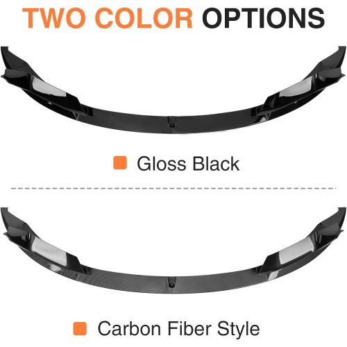 4pcs Front Bumper Lip Splitter Spoiler Compatible with 2015-2020 BMW F80 M3 F82 M4 F83 M4 MP Style, Car Body kit Accessories Front Lip Splitter (Carbon Fiber)