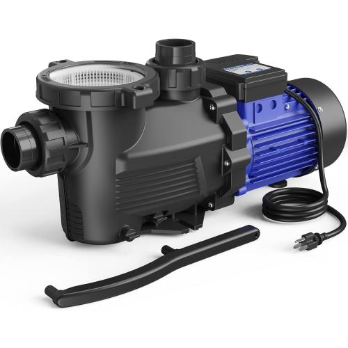 AQUASTRONG In/Above Ground Pool Pump, High Flow (Single Speed, 1.5HP, 8100 GPH, 115V)