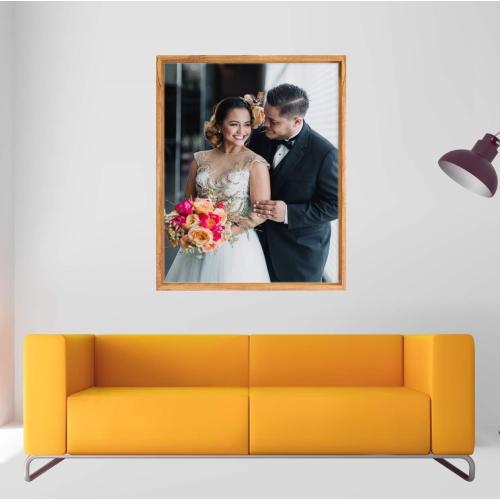 Canvas Floater Frame for Finished Canvas Art, 1.25 Deep Floating Shadow Gap Design, Modern Wall Decor for Home & Office, Gallery Style Display, Hardware Included (Light Brown, 20x30)
