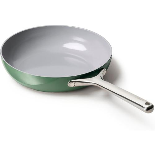 Caraway Nonstick Ceramic Frying Pan (2.7 qt, 10.5) - Non Toxic, PTFE & PFOA Free - Oven Safe & Compatible with All Stovetops (Gas, Electric & Induction) - Sage