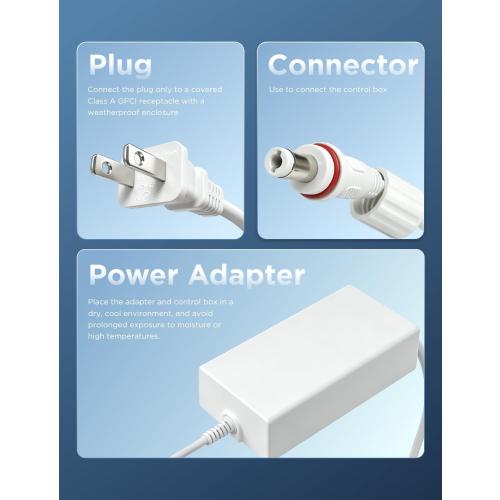 Govee H705DEF Adapter Permanent Outdoor Lights 2 (Non-Pro&Non-Cuttable Version), Parts only, No Included Light Strings, Only Applicable for 50ft H705D,100ft H705E, 150ft H705F, White Version
