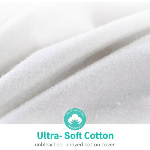 APSMILE Duvet Insert Oversized Queen,Fluffy Down Feather Fibers Comforter | 100% Organic Cotton Cover,Machine Washable,Oeko-Tex Certified Hypoallergenic,Luxury Hotel Bed Quilt,Medium Warm Blanket,White