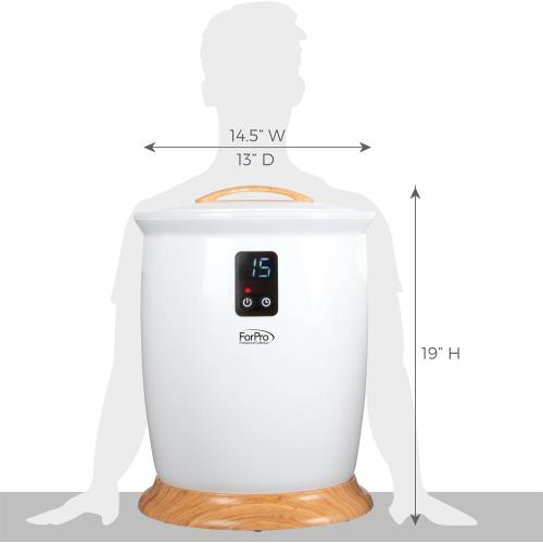 ForPro Professional Collection Luxury Towel Warmer, Extra Large Bucket-Style Hot Towel Warmer with Auto Shut Off, 4 Timer Settings for Home and Bathroom, White | for Salon, Spa & Gym Use, Hand Towels, Bleach-Safe Salon Towels, Absorbent Spa Towels, Barber Towels, Salon & Spa Essentials