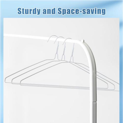 120 Pcs 16 Wire Hangers Bulk Metal Wire Hangers for Clothes Dry Cleaner Hanger for Coat (White)