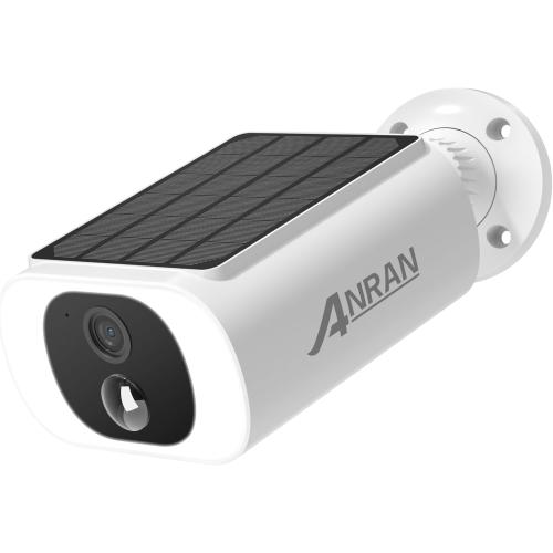 ANRAN 2K Solar Security Cameras Wireless Outdoor, 2.4Ghz WiFi Surveillance Outdoor Camera for Home Security with Embedded Solar Panel, Color Night Vision, 2-Way Talk, IP67 Waterproof, Work with Alexa