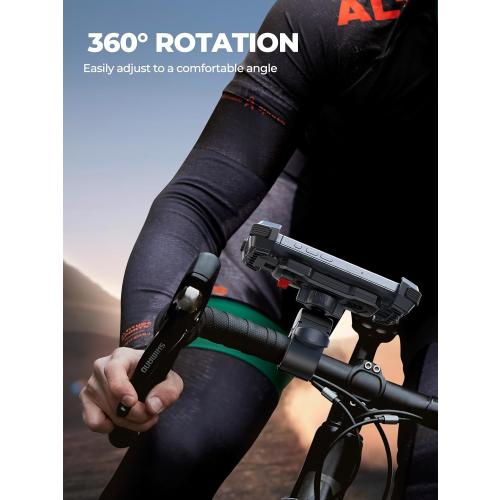 Motorcycle Phone Mount Holder, [Ultra-Stable][7 inch Phone Friendly] Bike Holder Handlebar Cell Clamp Harley Accessories for iPhone 16 15 14, 4-7 Smartphones